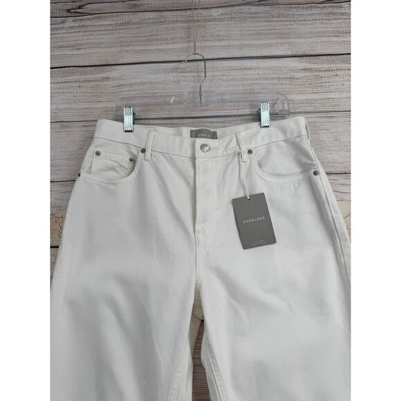 Everlane High Rise Cheeky Straight Jean Womens 31R White NEW - Picture 3 of 11